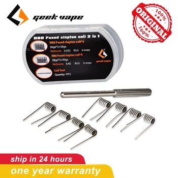 

Geek Vape Fused Clapton vape Coil 2 in 1 8pcs/pack electronic cigarettes coil 0.25ohm&0.3ohm fit