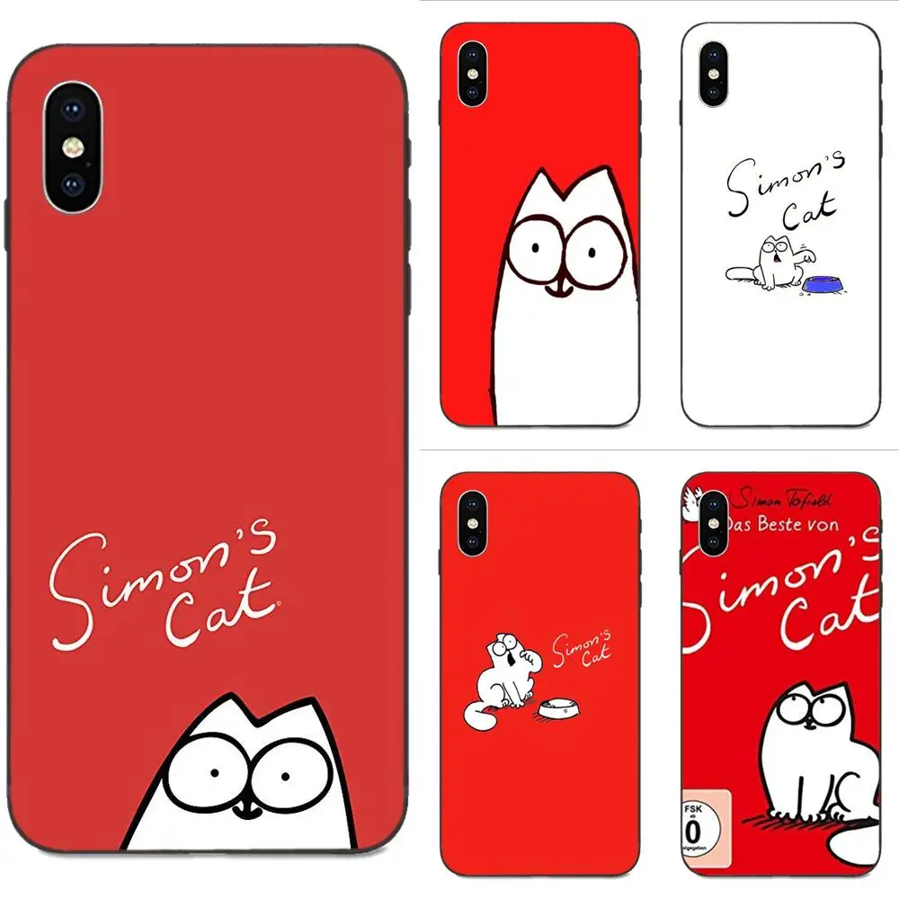 Милые мягкие узоры с красным котом Simons для Xiaomi Redmi Note 2 3 4 4A 4X 5 5A 6 6A 7 Go Plus Pro S2