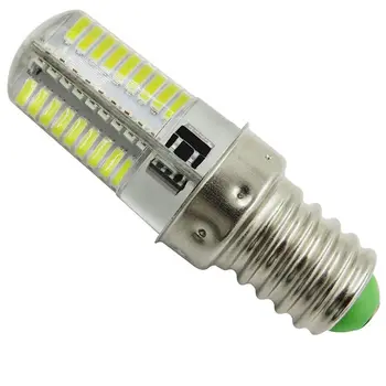 

WSFS Hot Dimming LED Corn Bulb Mini Silicone lamp 72 Led SMD 4014 E14 220V 200V-240V Replace halogen lamp Light Pure(Cold) White