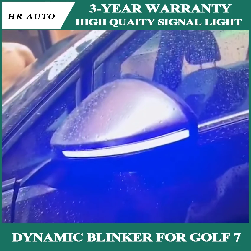 Для VW Golf 7 GTI 7 светодиодный яркий зеркальный светильник с динамическим поворотом для TouranL, прозрачная версия, аксессуары