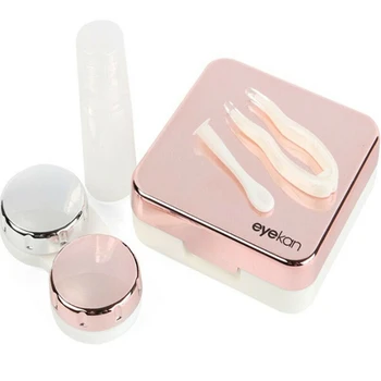

Mini Simple Contact Lens Travel Case Box Container Kit set Holder with Mirror Contact Lens Container Organizer Storage Case