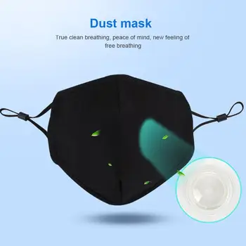 

PM25 cotton mask 5-layer with filter washable protective Adjustable wear comfortable replaceable filter element anti-fog