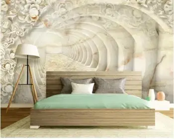 

Custom wallpaper murals three-dimensional pattern jade embossed marble TV sofa background walls mural 3d wallpaper