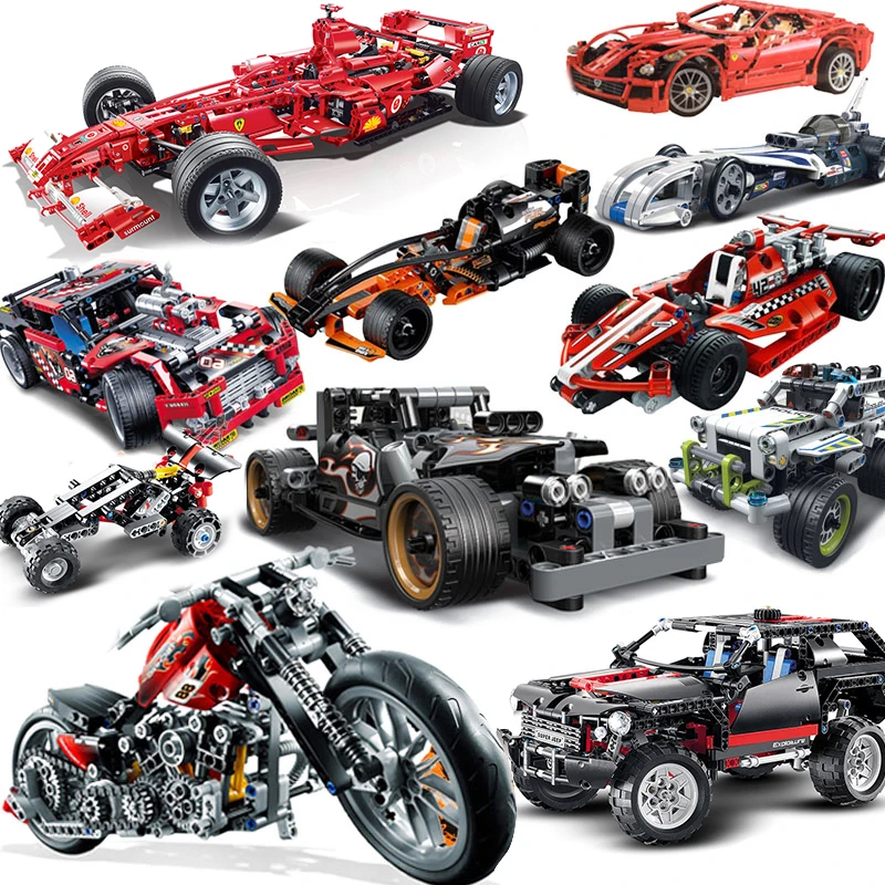 City technical Motorcycle moto motor car racing Motorbike truck F1 sets Building Blocks models bricks kid toys birthday Gifts | Игрушки и