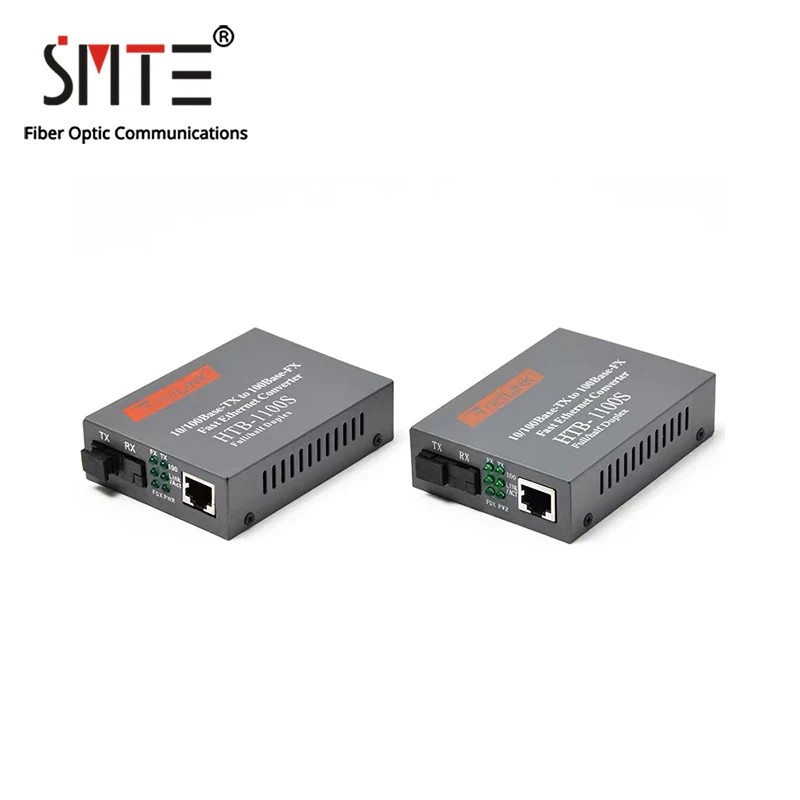 Оптический медиа конвертер HTB-1100S-A/B 25 км 10/100 Мбит/с RJ45 однорежимный одинарный