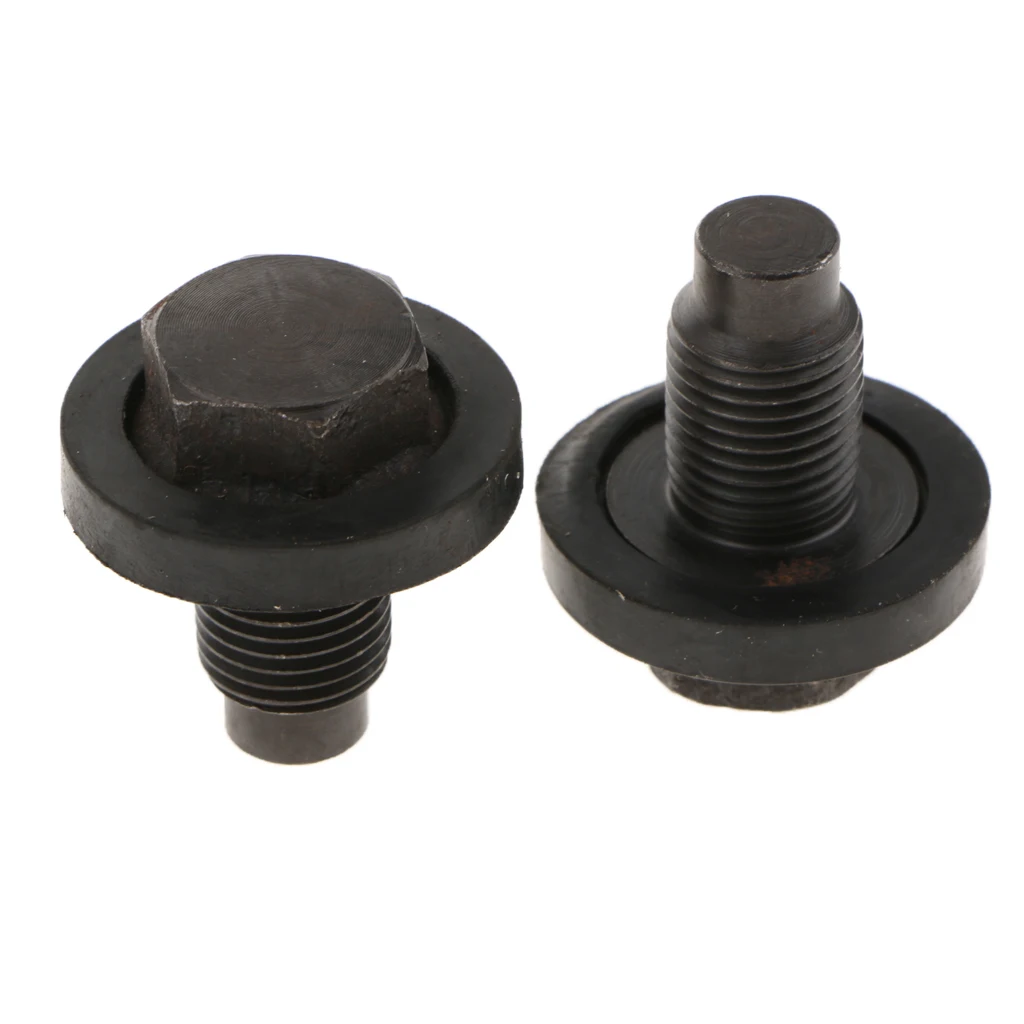 10pcs 1/2-20 Black Oil Pan Drain Plug Bolt With Crush Washer