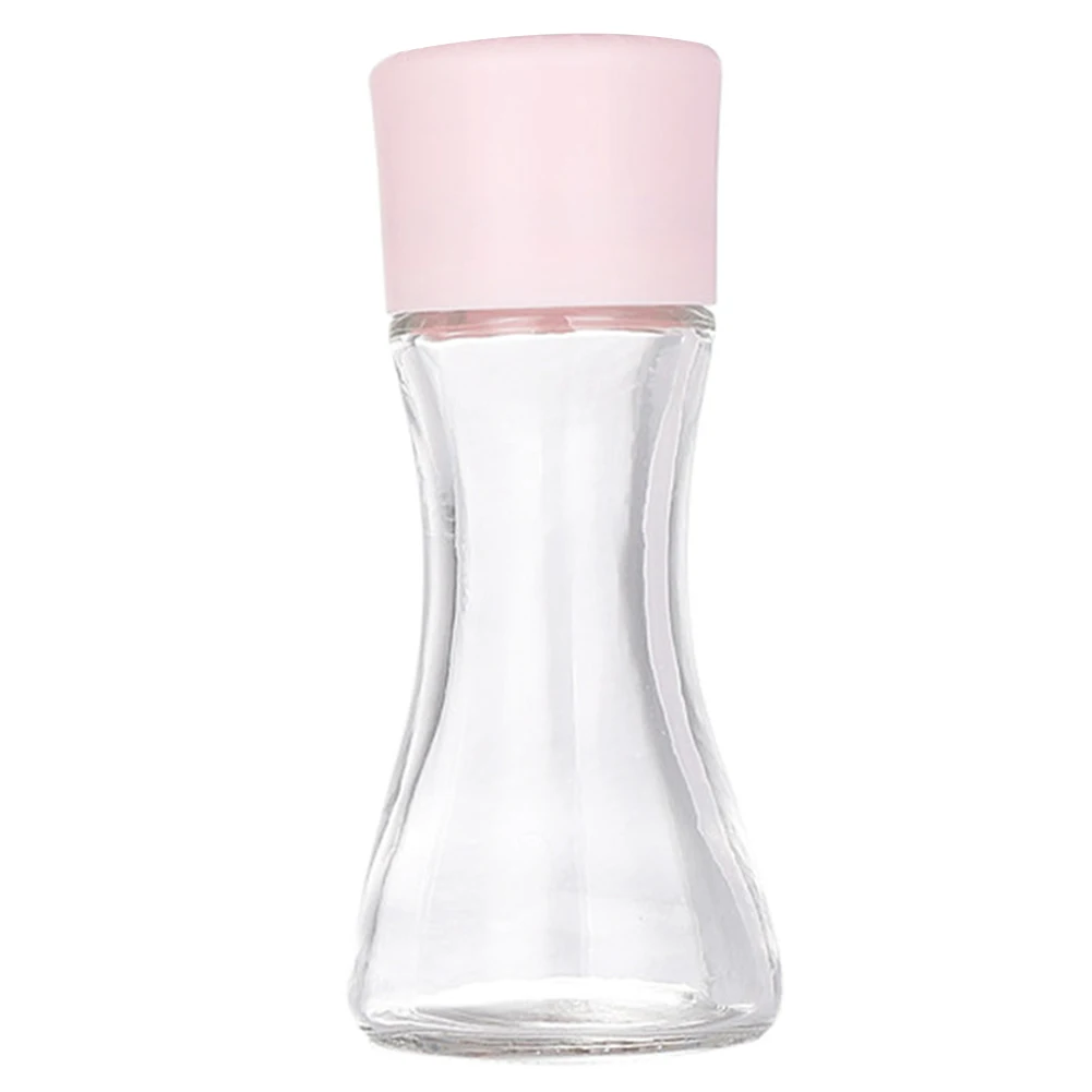Стеклянная прозрачная приправа банка для специй для соли сахара перца Stoarge бутылки шейкеры горшок герметичные Запечатанные бутылки кухонные инструменты - Цвет: Розовый