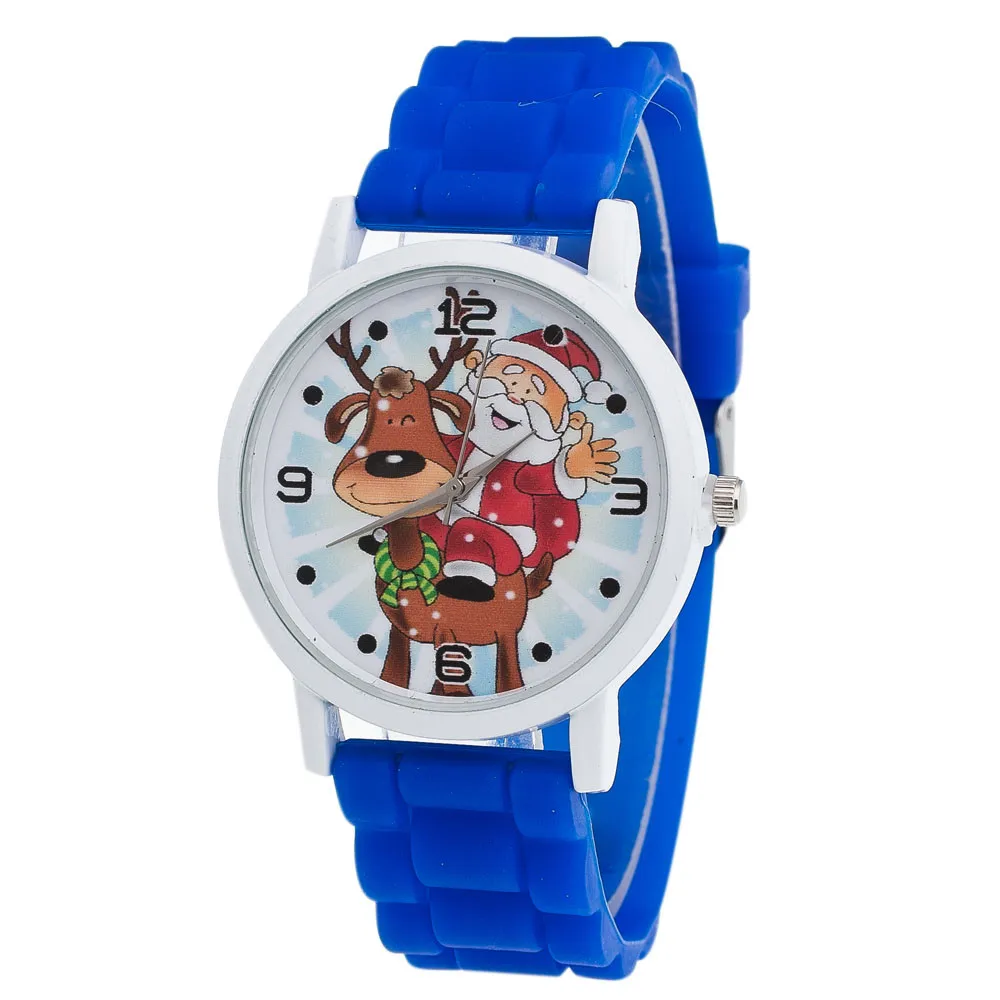 OTOKY2019 новые детские рождественские подарки для мальчиков и девочек, студенческие цветные наручные часы с силиконовым ремешком, Прямая поставка - Цвет: BU