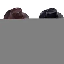 Унисекс западная ковбойская шляпа с кожаным принтом ковбойская шляпа для мужчин и женщин Классический дизайн праздничная одежда Повседневная Уличная мода хит