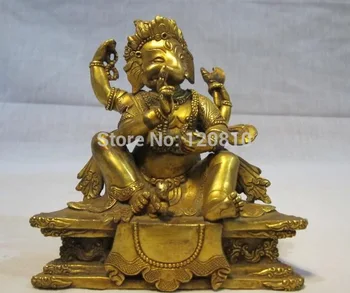 

Tibet pure Bronze Elephant Ganapati Buddha statue