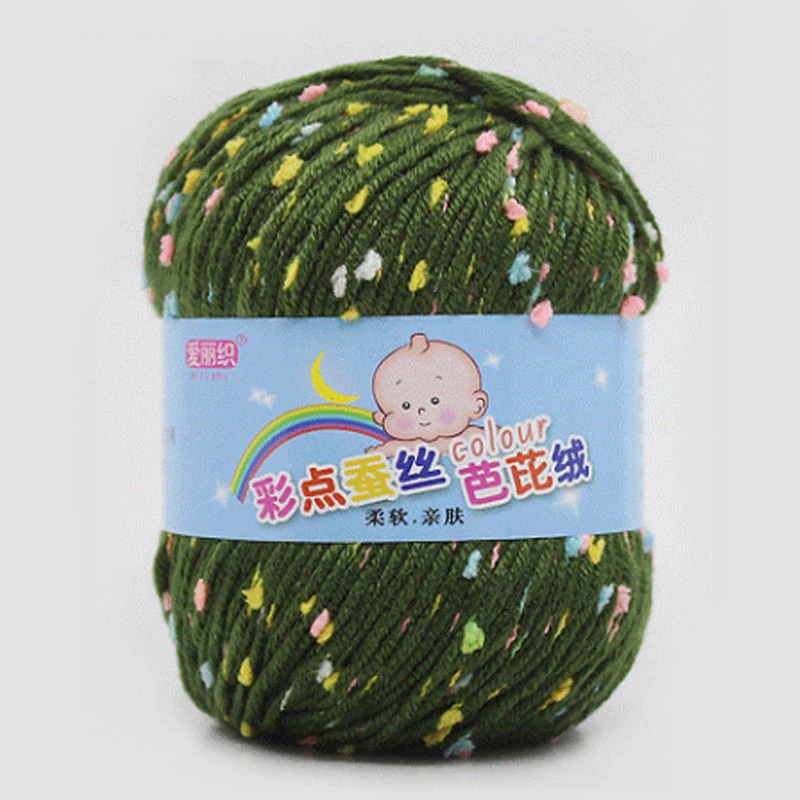 50G Baby Yarn Ball Cashmere Natural Smooth Dot Knitting Wool Line Xmas Gift New