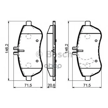 

Pads TORM disk MB W204 W212 Bosch art. 0986494161