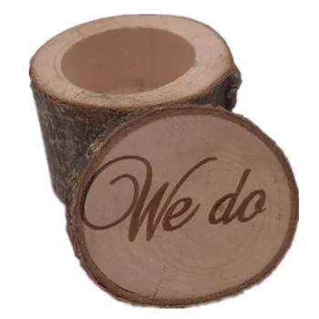 

Creative Wedding Decor Marry Me I Do We Do Engagement Ring Box Carring Cases Wood Ring Holder Lover Gift