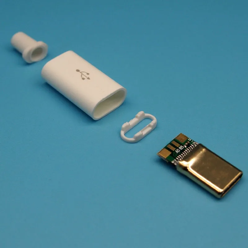 5 компл. Золотое покрытие 4 в 1 USB3.1Type-C бесшовный штекер с сварочной панелью A5 B5 с конденсатором с корпусом