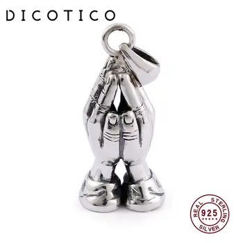 

Dicotico 925 Sterling Prayer Of The Hand Pendant Sacred Charm Kfp265-yy