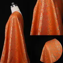 Оранжевый жаккард классическая ткань мешок пальто платье Швейные Патч текстиль diy полиэстер tissu ткань C909