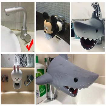 

Faucet Extender Durable Cute Cartoon Kids Toddler Sink Baby Bathroom Faucet Extender Hand Washer Child-assisted Faucet Extender
