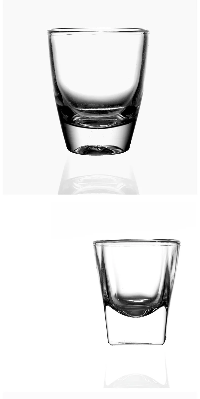 6 6PCS Crystal Vodka Cup Shot Glass Cup Whisky Shot Glasses Wine Glass Party Drinking  Thick Bottom Cup Double Wall Glass