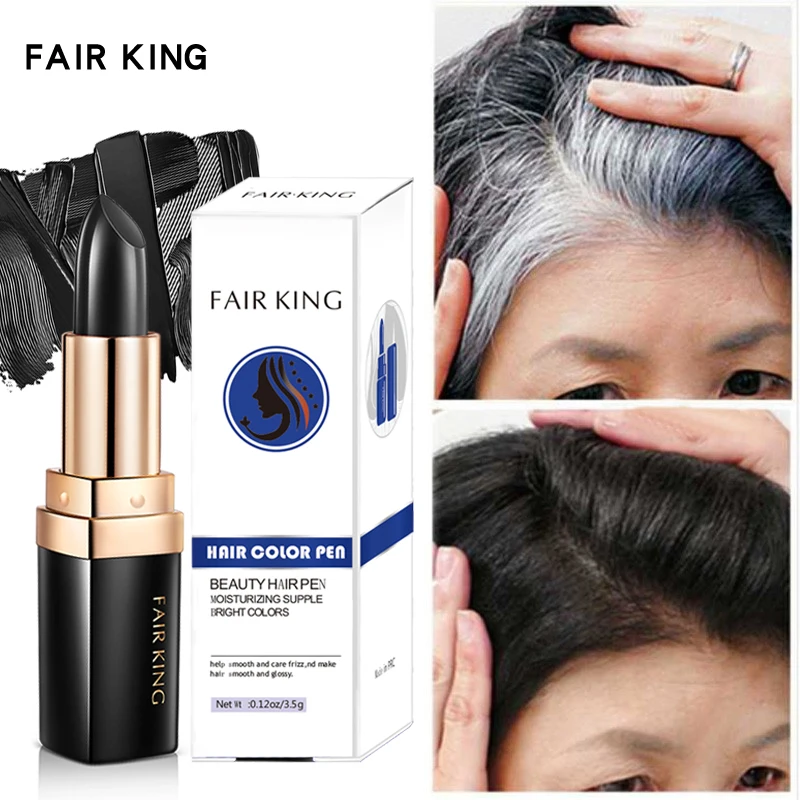 

Cream Stick Dye Hair Dye Temporary Cover Up Root One-Time Instant Gray Coverage White Makeup Stick DIY Hair Styling TSLM2 Black