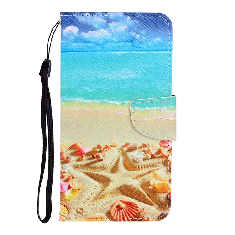 Elegant Painted Leather Wallet Flip Case - Premium Book-Style Cover