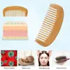 Mini Portable Hair Health Care Natural Peach Wood Comb Close Teeth Bamboo Crescent Shape Head Massage 1