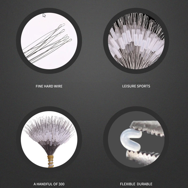 실리콘 스페이스 콩 낚시 바버 타원형 스토퍼 기어 커넥터, 가닥 방지 낚싯줄 저항 낚시 액세서리, 300 개