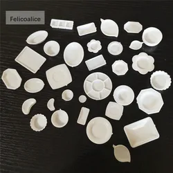 Accessoires de poupée de cuisine, 33 pièces, Mini vaisselle en acrylique, Miniatures, tasses, assiettes, jouets de décoration, cadeaux pour enfants filles 