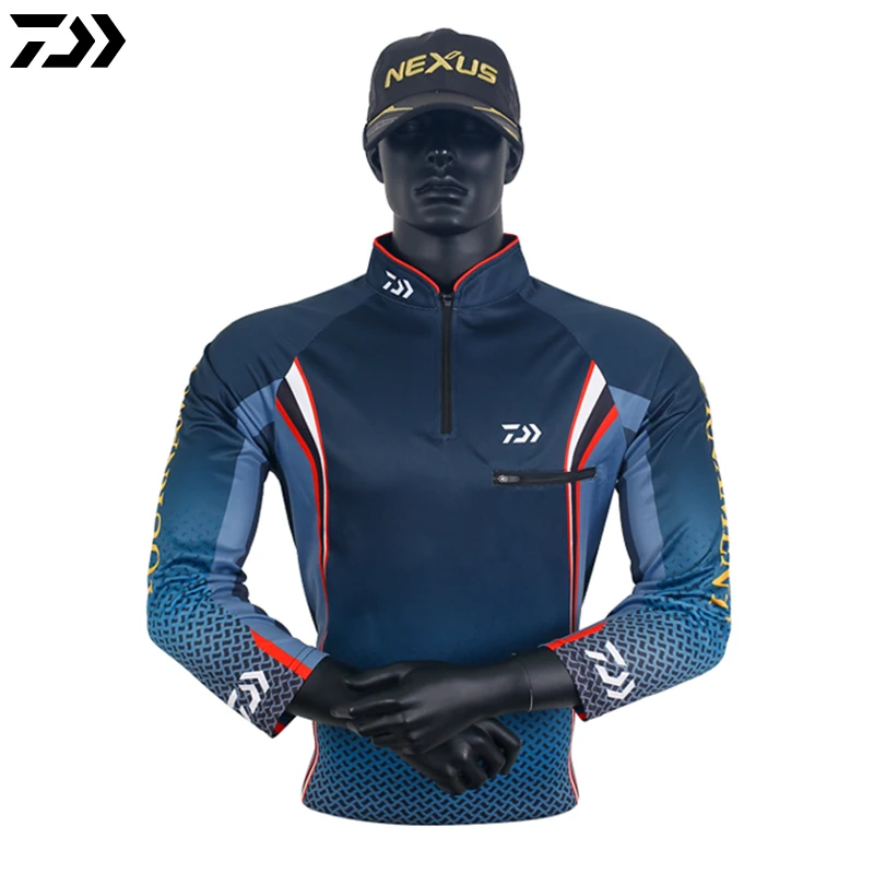 Daiwa Рыболовная рубашка Летняя мужская одежда для рыбалки Breanthable Anti UV уличная