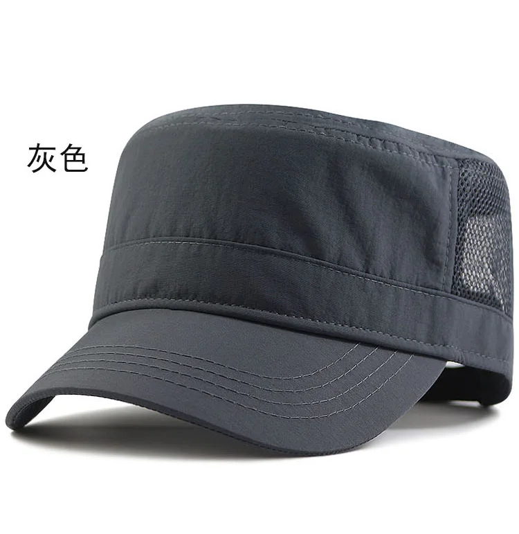 cool baseball caps for guys Men's large size hat quick-drying flat top hat outdoor leisure sun hat women big size mesh army cap 56-60cm 61-68cm baseball caps for sale