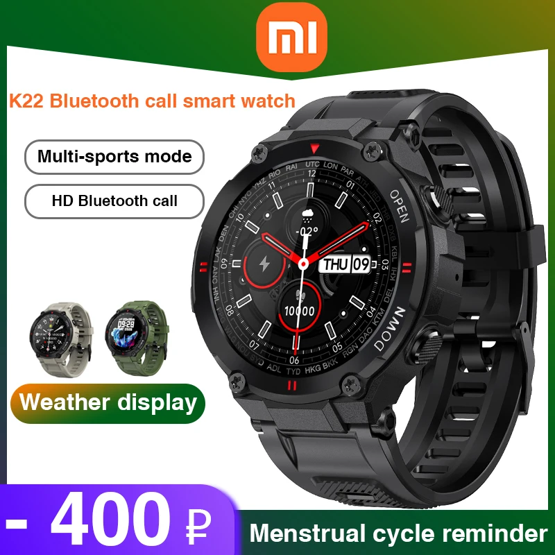 Смарт-часы Xiaomi мужские сенсорный экран 1 28 дюйма IPS Bluetooth звонки спортивные часы