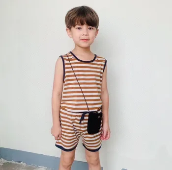 

kids clothing set baby boys 2pcs clothing set casual cotton soft striped design kids summer clothes set