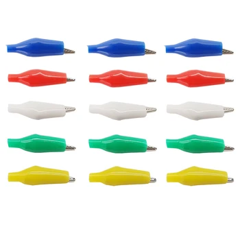 

10pcs/lot 28mm 35mm 45mm Alligator Clips G98 Crocodile Electrical Test Clamps Jumper Helper With Protective Insulation Cover