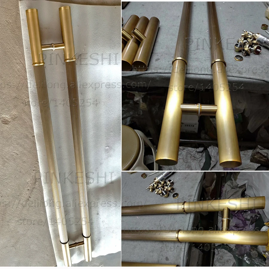 Brass Made Villa Hotel Entrance Gate Door Handle Glass Door Wooden Door