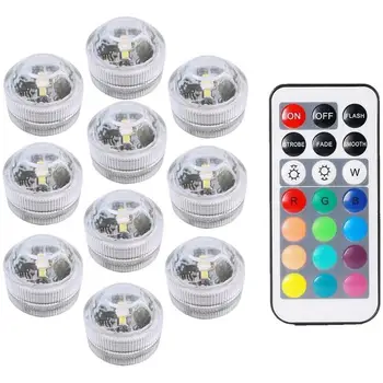 

3cm Diamond Twist Lamp 10 Lights Full Color Swimming Pool Remote 21 Key Remote Control Led Waterproof Lamp