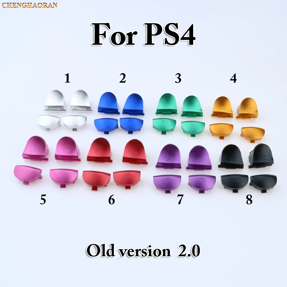 Pulsanti Trigger In Metallo Alluminio Per Controller Ps4 Pulsanti Trigger Personalizzati In Metallo L1 R1 L2 R2 Per Controller Dualshock 4 Ps4 Slim