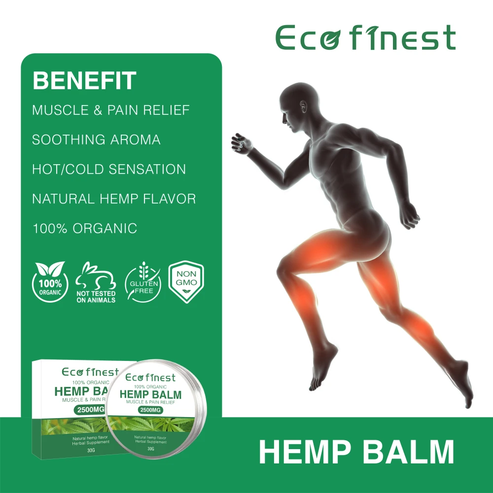 30g Strong Cure Power 2500mg density Hemp Balm Relieve Pain and Massage Cream Care body for all skins