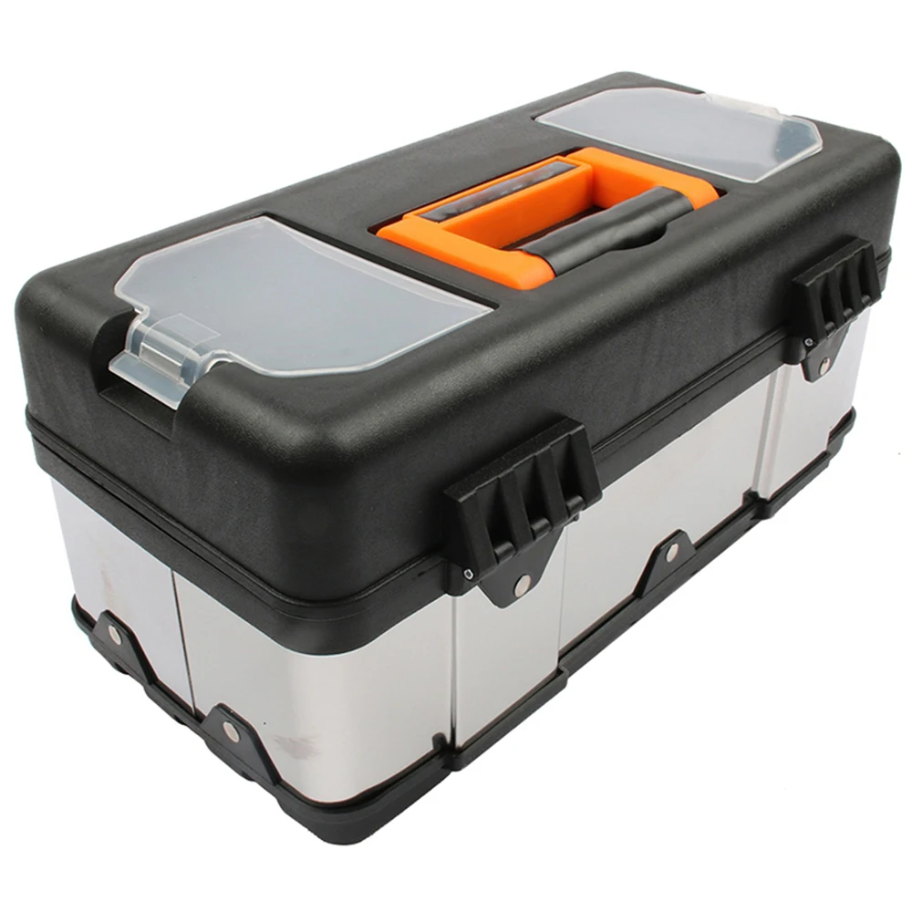 High qaulity Large stainless steel toolbox household maintenance electrician Tool Box Z0103 portable Toolsboxes 4