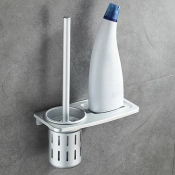 

High Quality America Style Bathroom Accessories Wall Mounted Silver Aluminum Alloy Bathroom Toilet Brush older