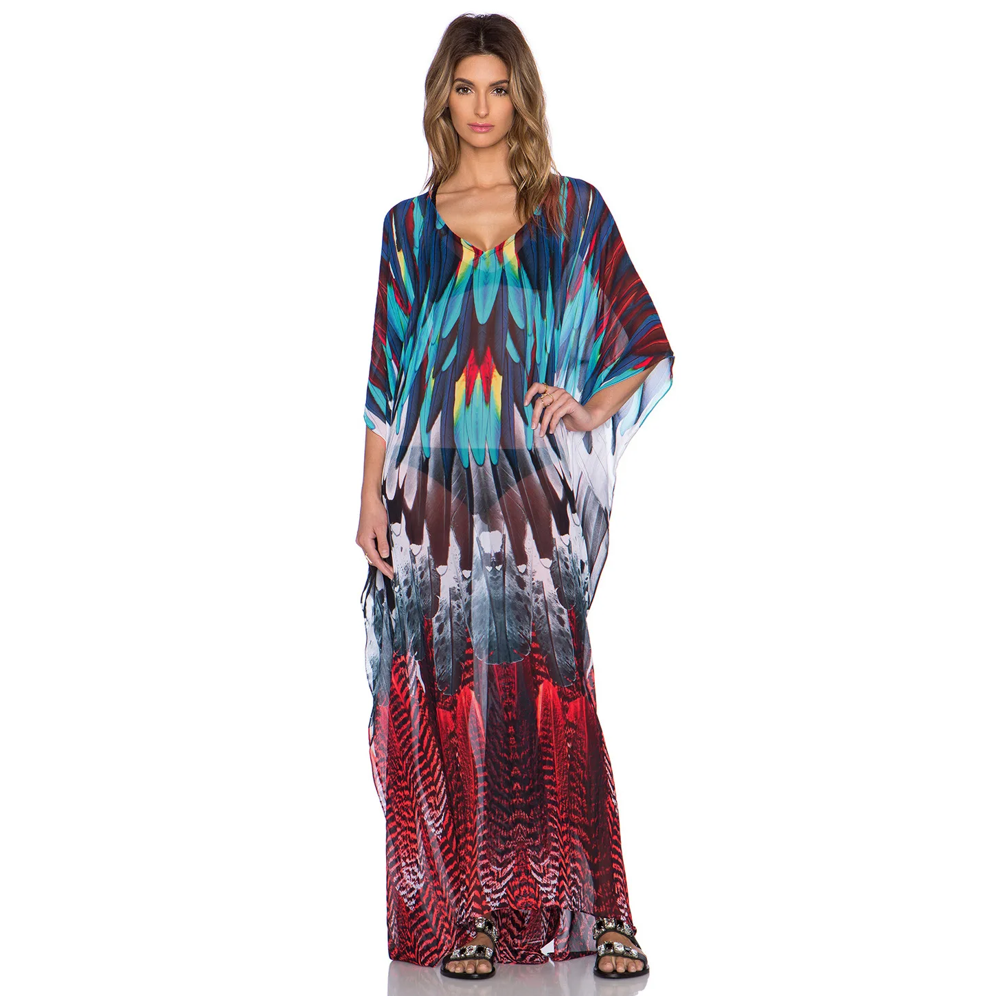 Bikini Cover Up Beach Dress Large Size Women's Beachwear Coverup Outwear Covers Kaftan Outlet Pareo De Plage Salidas De Playa - Цвет: see chart