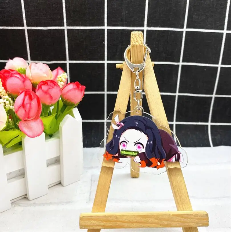Демон убийца Kimetsu no Yaiba Zenitsu Inosuke Tanjirou Nezuko акриловый брелок для ключей украшение