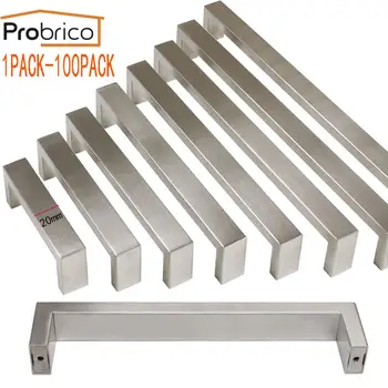 

Probrico 20mm Furniture Handles Brush Nickel Cabinet Drawer Knobs Closet Cupboard Wardrobe Dresser Pulls Home Hardware