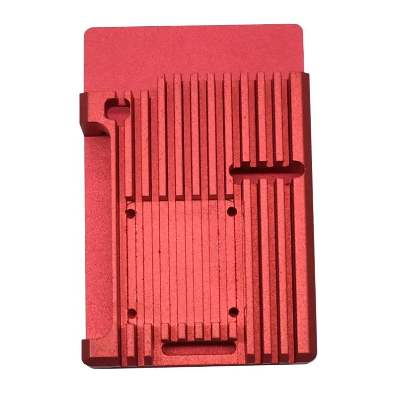 1Set Aluminum Protective Case Enclosure Metal Shell for Raspberry Pi 4 Model B E65A 3