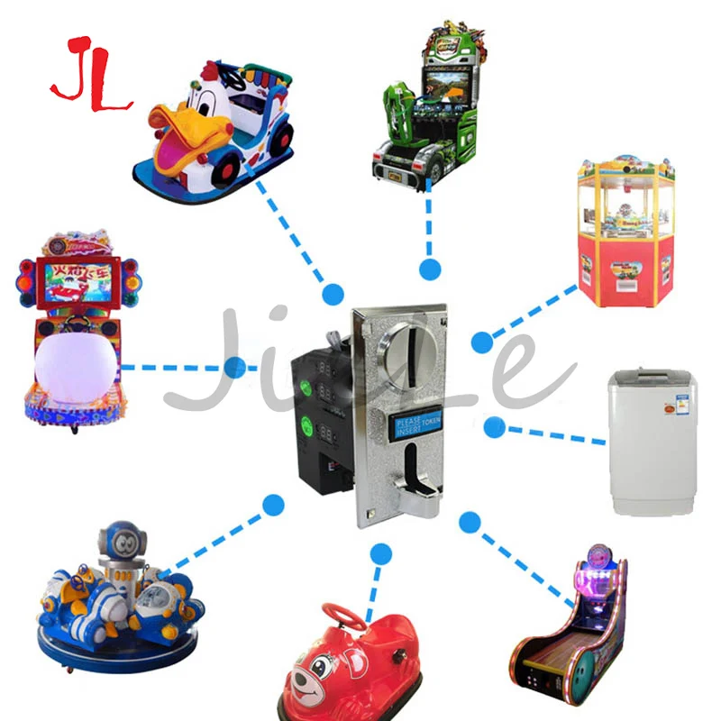 

Coin selector Multi Coin Acceptor CPU Programmable 6 Type Electronic Mechanism Arcade Mech for Vending Washing Machine