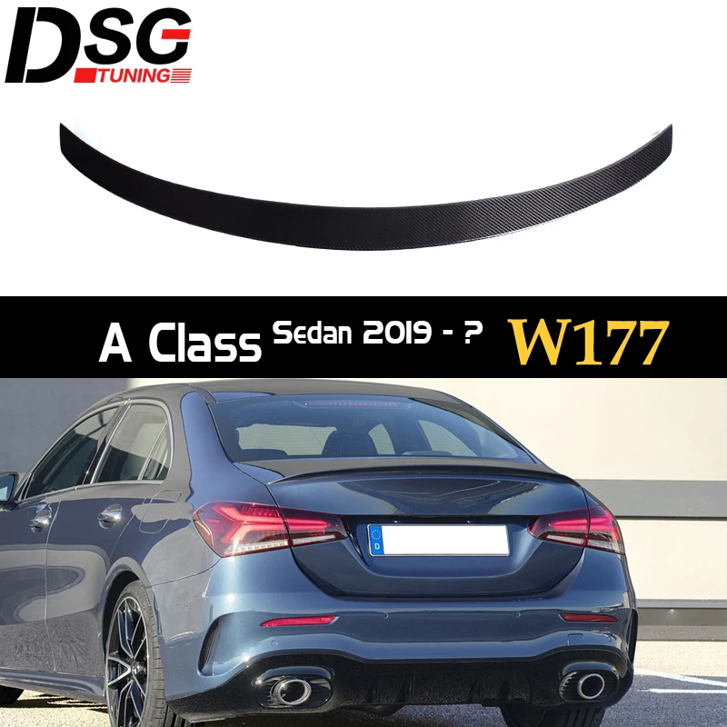 Подходит для заднего спойлера класса W177 Sedan крыло крышки из углеродного волокна
