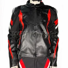 Size 4XL 5XL Motorcycle Dain Riding Jacket Synthetic Leather Black Red Men's PU Jacket with Cotton Lining