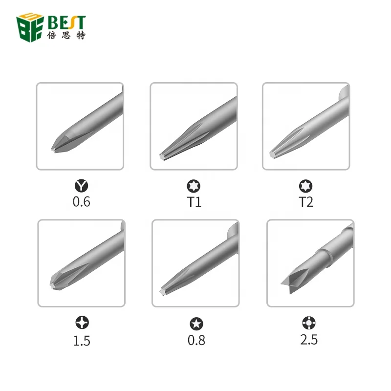 BST-895 3D S2 Сталь точность, сделай сам, магнитные Y0.6 PH000 крышки Pentalobe 0,8 M2.5 T1 T2 Биты
