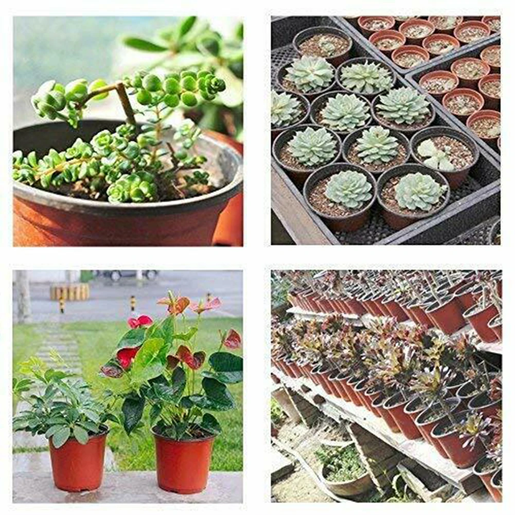 100pcs Plant Flower Pots Plastic Starting Two-Tone Universal Soft Flowers Nursery Seeds Storage Pot Container Garden Decoration ► Photo 3/4