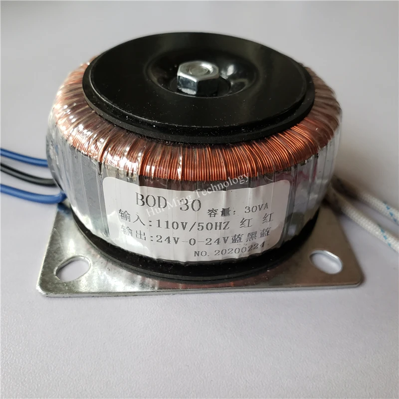 24V 0 0.6A Кольцевой трансформатор из меди 30VA 110 В/220 В Входной пользовательский