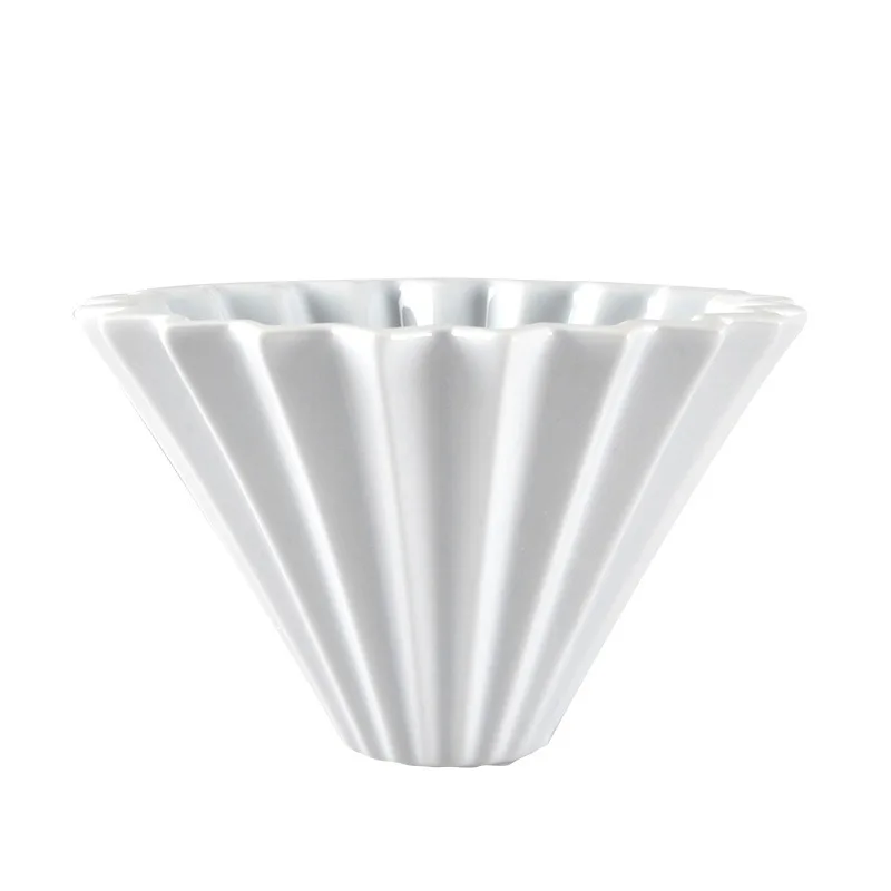 Держатель фильтра для кофе деревянная база Регулируемый Керамический оригами стиль Эспрессо-фильтр чашка V60 Воронка капельные фильтры для чашки для бариста - Цвет: N