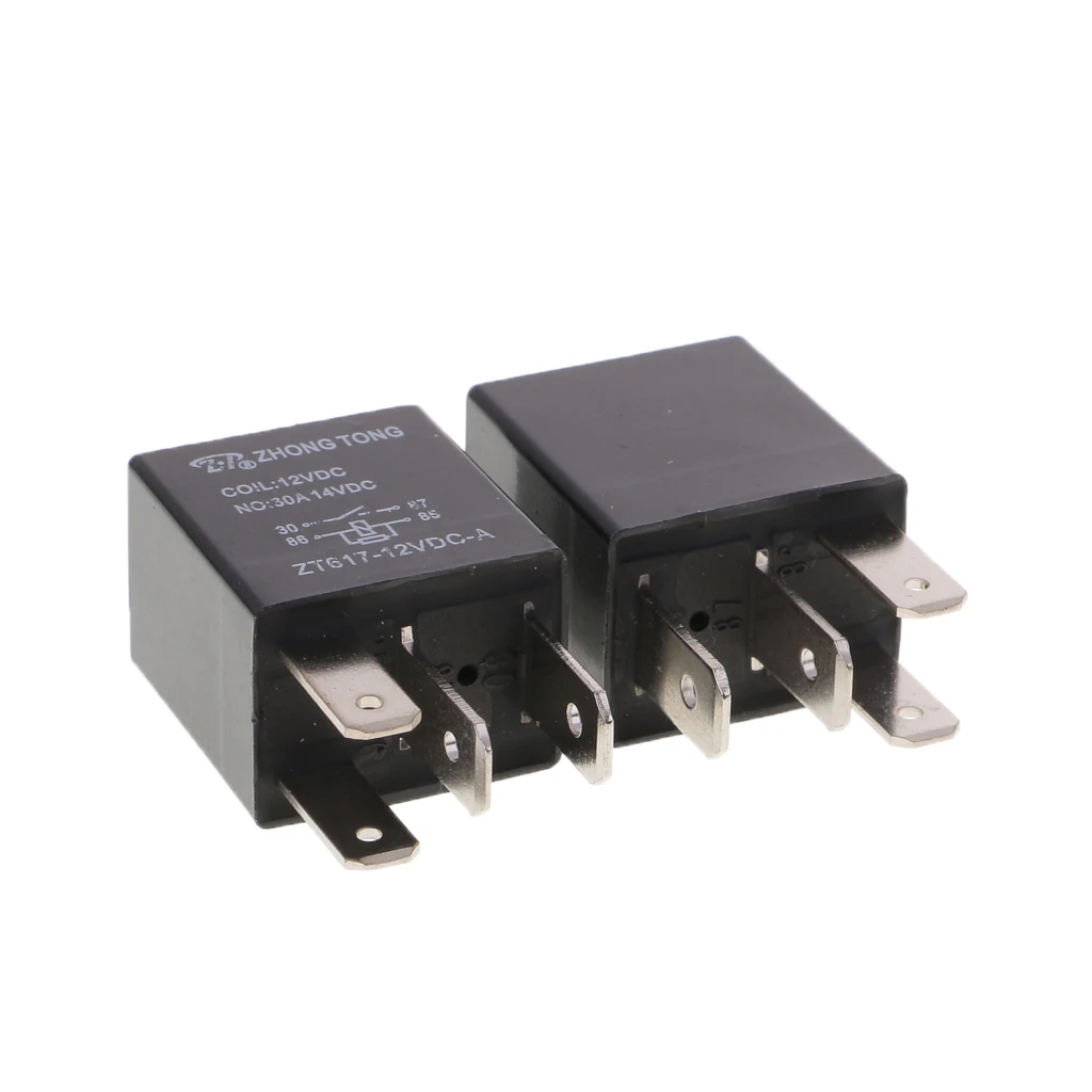 DC 12V 30 AMP Car Automotive Boat Truck 4 Pins SPST Alarm Relay Pack of 10